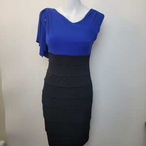Black and blue dress